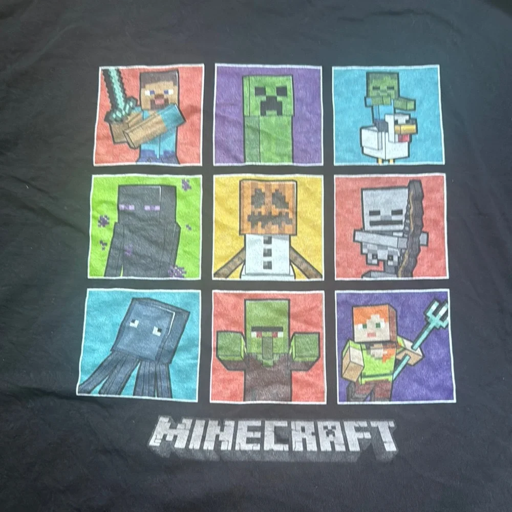 Black Minecraft Graphic T-Shirt sz XL - Picture 2 of 2